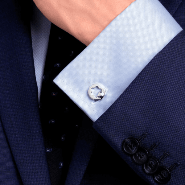 Montblanc gemelli Heritage in acciaio