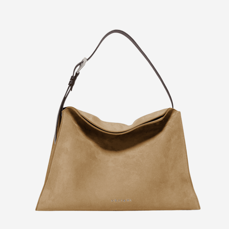 Orciani Trinity Peach Midi borsa spalla camoscio cuoio 3 scomparti manico cintura rimovibile B02231--_PEA-SENALLSAB | Sivieri Prestige Roma