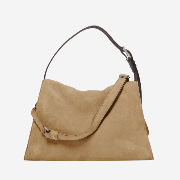 Orciani Trinity Peach Midi borsa spalla camoscio cuoio 3 scomparti manico cintura rimovibile B02231--_PEA-SENALLSAB | Sivieri Prestige Roma