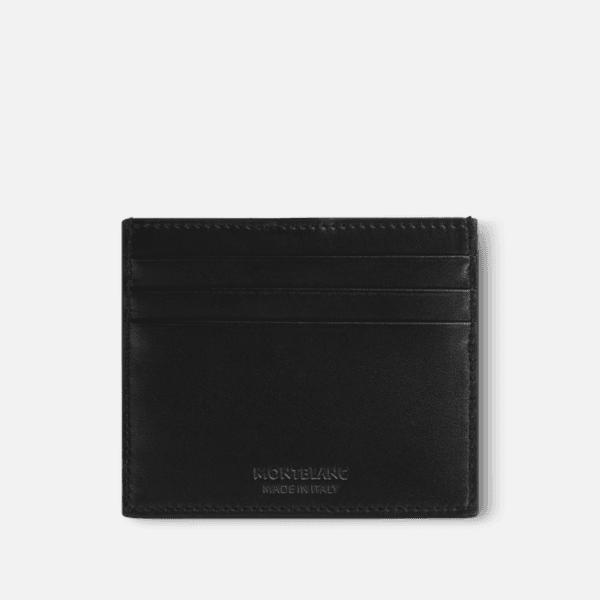 Portacarte Montblanc Extreme retro in pelle nera con 6 tasche.