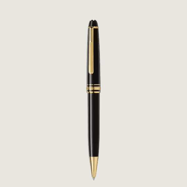 Montblanc penna sfera Meisterstück Gold-Coated Classique resina nera finiture oro