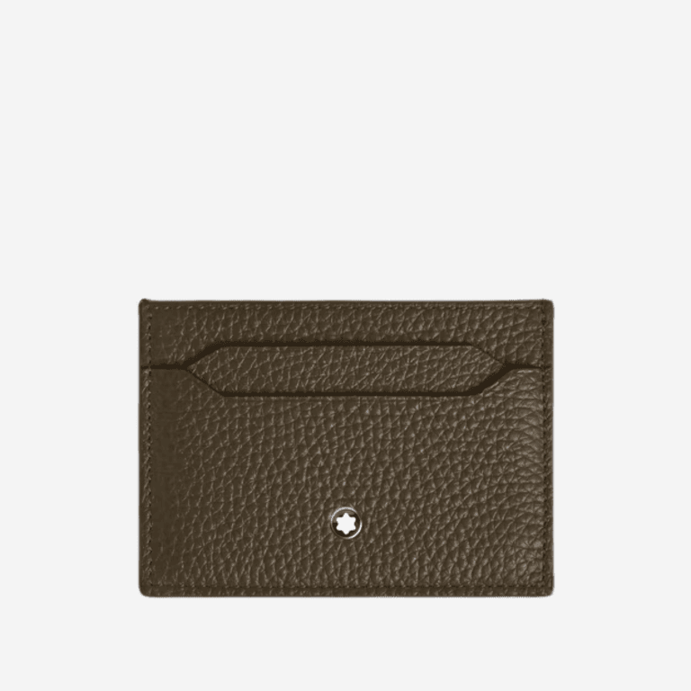 Montblanc Portacarte 5 Tasche in pelle con grana