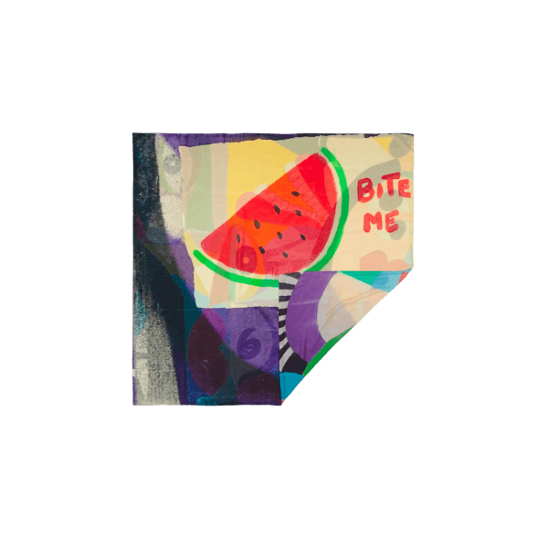 Talking Walls Ava Ultra Brite foulard quadrato double face in modal e seta