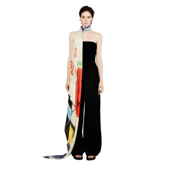 Talking Walls Ava Ultra Brite foulard quadrato double face in modal e seta
