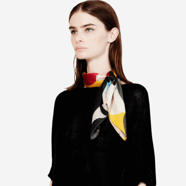 Talking Walls Twiggy Ultra Brite foulard quadrato in seta twill