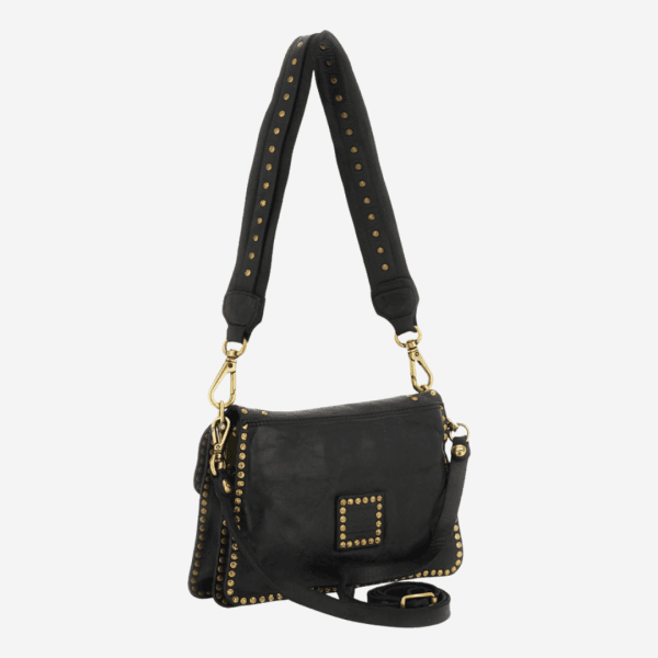 Campomaggi Agnese borsa tracolla cuoio borchie vacchetta conciata al vegetale tinta in capo C016500ND_X0007 | Sivieri Prestige Roma