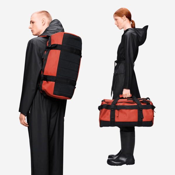 Rains Texel Duffel Bag Small borsone viaggio tessuto PU effetto pelle 43 litri 13480 | Sivieri Prestige Roma