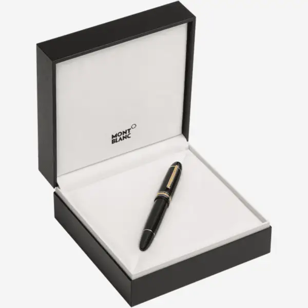 Montblanc stilografica Meisterstück 149 Placcata Oro resina nera pennino oro 18K MB132113