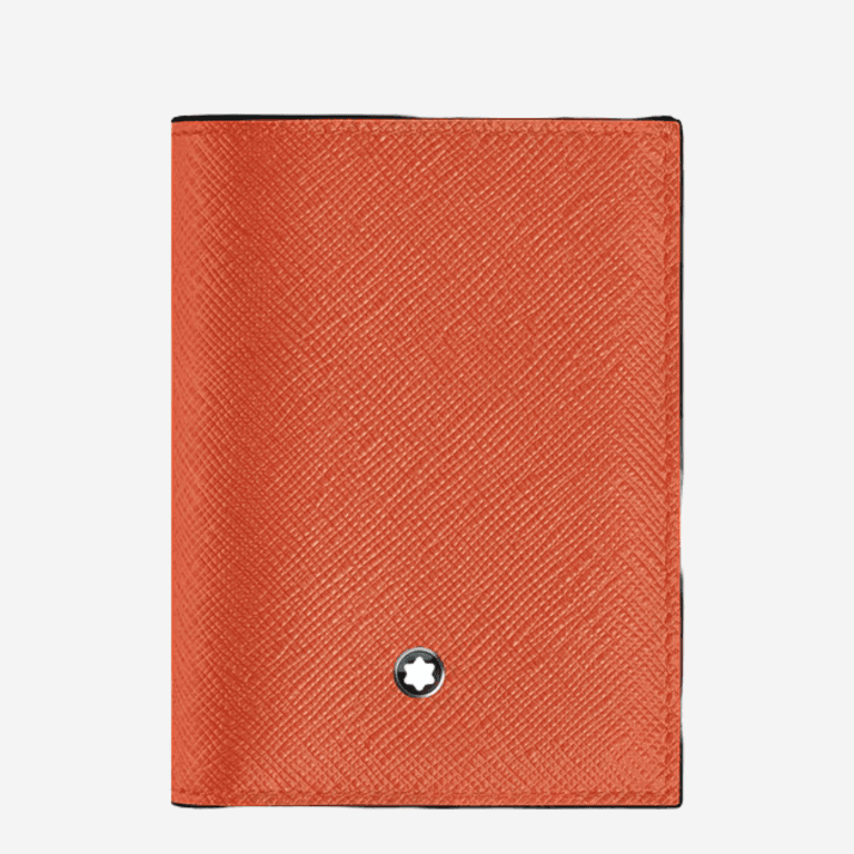Montblanc portafoglio mini 4 tasche pelle Sartorial bi-fold emblema MB221 | Sivieri Prestige Roma