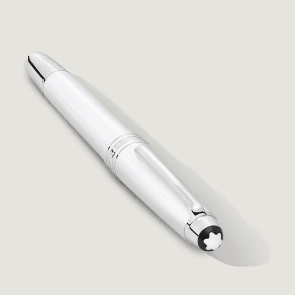 Montblanc stilografica Meisterstück Classique bianca pennino F oro Au585 finitura platino MB137116 | Sivieri Prestige Roma