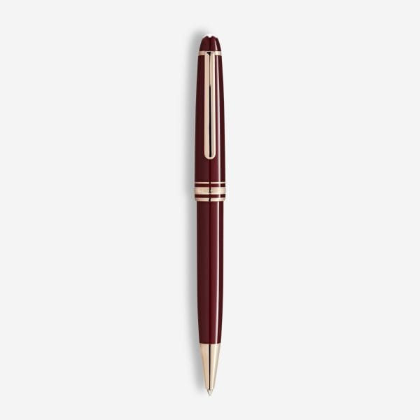 Penna a sfera Montblanc Meisterstück Bordeaux Classique MB133008 - penna di lusso in resina bordeaux con finiture oro