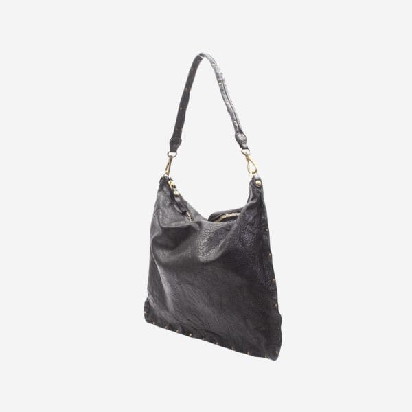 Borsa Vianda monospalla in vacchetta con rivetti