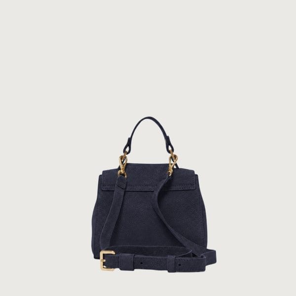 Orciani Borsa Sveva Nabucco Mini in pelle nabuk con tracolla Notte