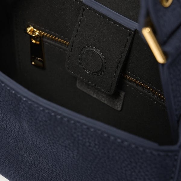 Orciani Borsa Sveva Nabucco Mini in pelle nabuk con tracolla Notte