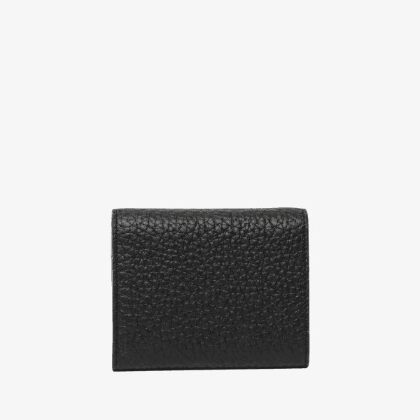 Portafoglio Orciani Small Flap Soft in pelle martellata Nero